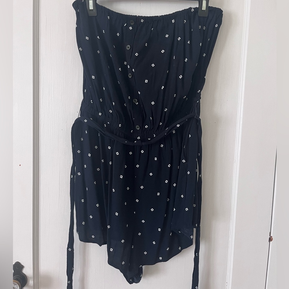 Abercrombie & Fitch Navy Strapless Romper - Picture 3 of 6